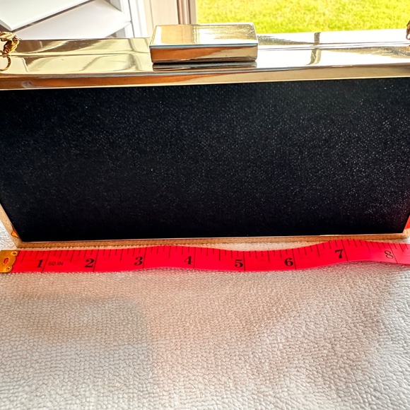 Black with gold trim Kate Landry tote/clutch - Picture 7 of 10